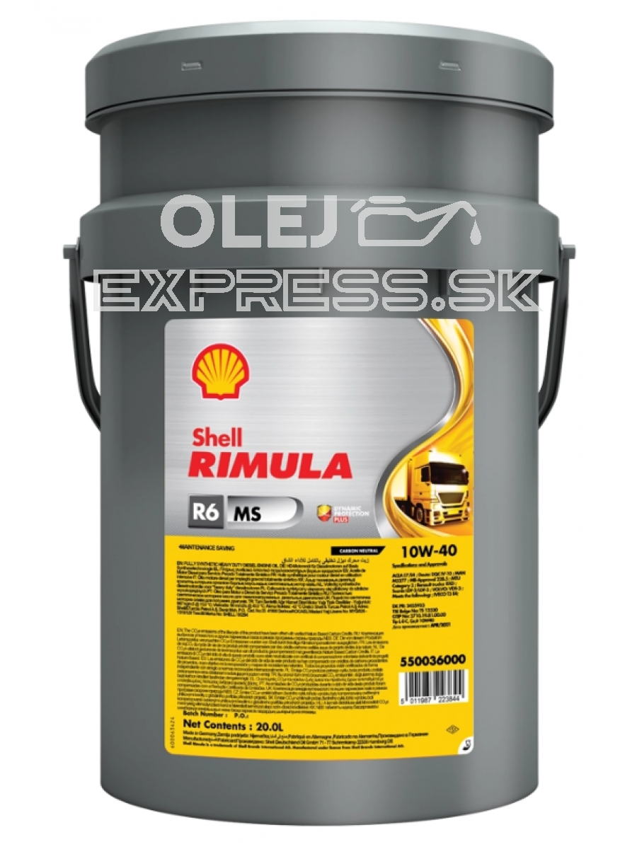 Shell Rimula R6 MS 10W-40 20L