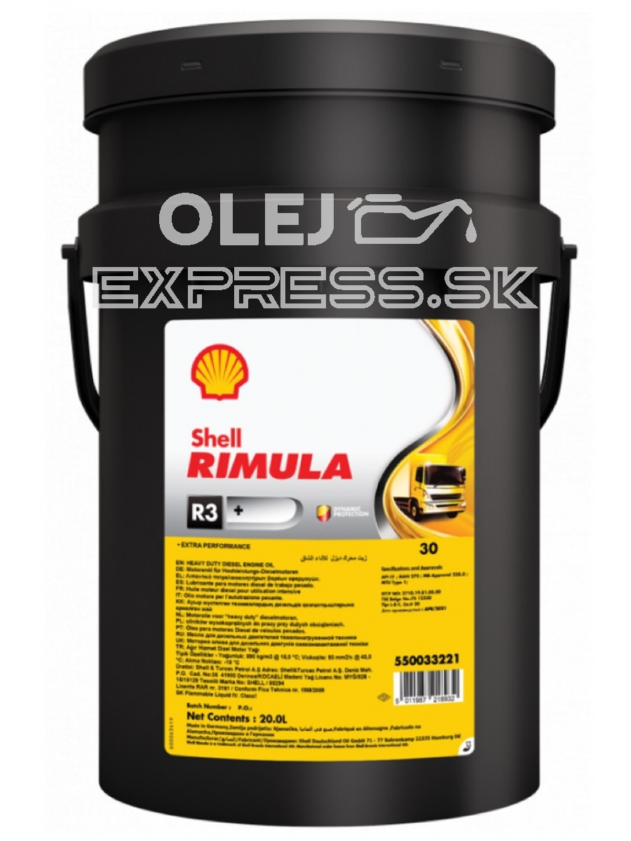 Shell Rimula R3+ 30 20L