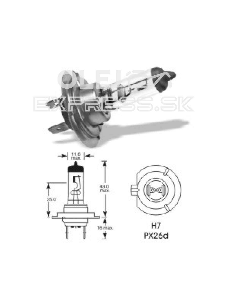 QLUX 24V 70W PX26D H7