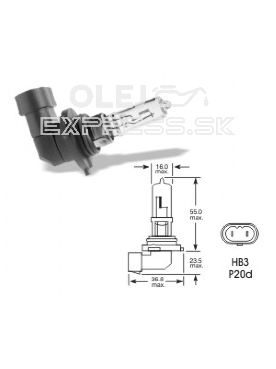 QLUX 12V 60W P20D HB3