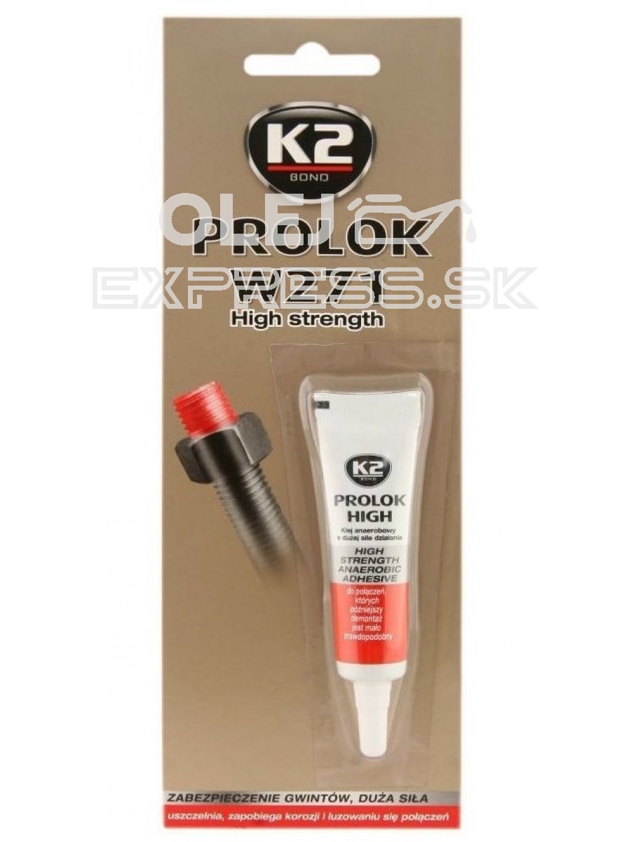 K2 Prolok High /fixátor závitov vysoká tvrdosť/ 6ml